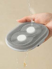 Flocked Bath Brush, Soft Bristle Shower Brush, Easy Scrub Silicone Bathroom Brush - Bath Brush - View 5