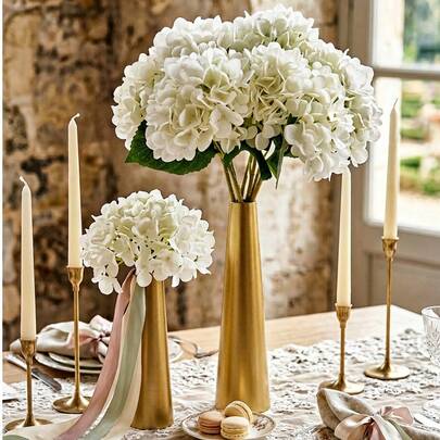 1/2/4Set Artificial Hydrangea, Or Weddings, French Style, Light Luxury Style, Ins Style Home Decoration, Wedding Arrangements, Candlelight Dinners, Christmas Parties, Table Center Decorations, Outdoor Garden Decorations, Also Can Be Used As Housewarming Gifts, Wedding Gifts, Anniversary Gifts, Birthday Gifts, Mother's Day Gifts Decoration, Decor, Balcon, Garden, Garden Ornaments, Garden Ornaments Outdoor