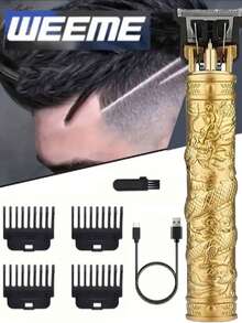 Wireless Electric Hair Clipper Set For Men: Cordless Design, Convenient For Home Or Outdoor Haircut, Beard Trimming, Styling And Sculpting, Perfect Gift, WEEME Brand Collaboration - 彩色 - 查看 12