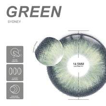 Eyeshare 1副自然灰色美瞳，年抛型，蓝色、绿色、棕色可选，适合派对、打造可爱眼妆，日常佩戴。 - 綠色 - 查看 5