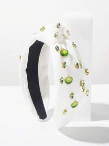 1pc Fashionable Gorgeous Colorful Chocolate Chip Hair Hoop Hair Accessory - FG110 - Kiwi - View 4