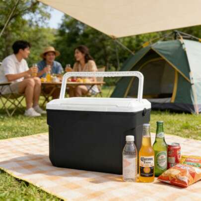 10 Qt 14-Can Hard-Sided Cooler, Gray