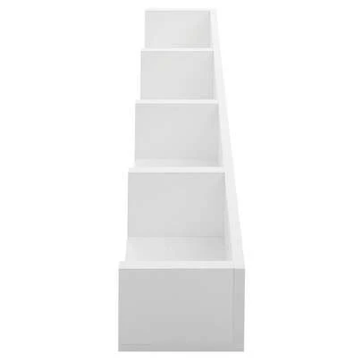 HOMCOM Wall Mount 84 CD / 56 DVD/Blu-Ray/ Media Storage Rack 4 Cubes Wooden Shelf Organizer Unit Bookcase Display, White