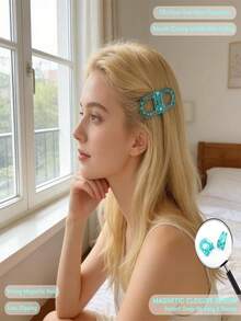 1pc Strong Magnetic Hair Clip, Non-Slip Magnetic Hair Styling Clip, Suitable For All Hair Types, Seamless Design Convenient For Daily Styling - Multicolor - View 4