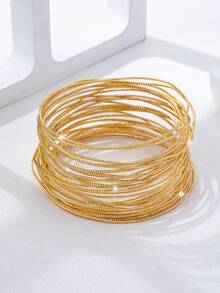 1 Peça Pulseira Envolvida em Estilo Boêmio para Mulheres, Adequada para Festivais e Festas - Ouro amarelo - Visão 1