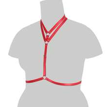 Gothic Style Cross Strap Chest Harness - A - View 2