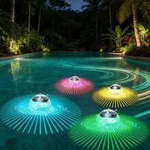 1pc Solar Powered Floating Water Lantern, Colorful Crystal Ball Lamp For Swimming Pool, Pond, Hanging Lamp, Garden Party Outdoor Decor - 10cm - View 2