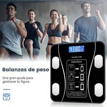 Body Fat Scale, Maximum Weight 180kg, Bluetooth Electronic Scale, USB Charging And LCD, Smart Body Scale, Multiple Data Analysis, Body Weight Scale, Compatible With IOS And Android. Accurate Bluetooth Health Devices For Home Users With Synchronization Apps, LED, Tempered Glass - White - View 8