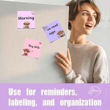 1/3/9 tờ giấy ghi chú hình mèo dễ thương, nam châm dán tủ lạnh, nhãn dán bảng ghi nhớ, giấy ghi nhớ học tập, đồ dùng học tập, văn phòng phẩm gia đình/văn phòng. - Bò cao nguyên A - Xem 6