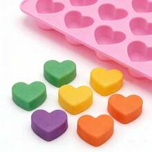 1/2pcs Heart-Shaped Silicone Chocolate & Gummy Candy Mold, Suitable For Handmade Gifts And Holiday Party Decorations - View 5