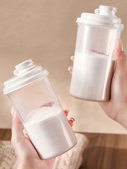 1 hộp đựng bột giặt, hũ đựng bột giặt 450ml có nắp, hộp đựng đồ dùng vệ sinh có vạch chia, hộp đựng hạt tăng cường giặt, bột tẩy vết bẩn, nước xả vải | Đồ dùng gia đình, thích hợp sử dụng trong phòng giặt, phòng tắm, nhà vệ sinh, phụ kiện phòng tắm