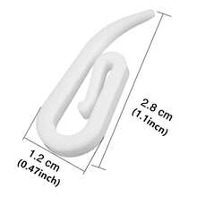 100 chiếc móc treo rèm bằng nhựa, móc hình chữ G dùng để treo rèm cửa trong nhà, vật dụng thiết yếu cho gia đình. - trắng - Xem 5