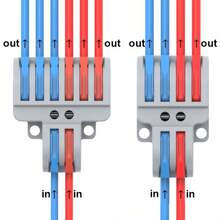 14pcs Lever-Type Wire Connector Kit, 2-In-4 Out + 2-In-6 Out Quick Wire Push-In Terminal Blocks - 8PC 2-in-4 Out + 6PC 2-in-6 Out - View 4