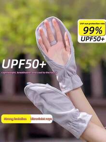 1 par de guantes cortos de mujer para primavera/verano, adecuados para conducir a diario, montar en bicicletas eléctricas, protección UV, guantes sin dedos para dar sombra, cubiertas protectoras, guantes con dedos ganchudos, unisex, para actividades al aire libre, regalo de vacaciones, festival, fiesta - Multicolor - Ver 10