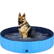 Foldable Portable Pet Bathing Tub, Detachable Pet Swimming Pool And Shower Bathtub, Anti-Slip Waterproof PVC Pet Swimming Pool For Dogs And Cats, Outdoor Backyard Children's Swimming Pool, Sandbox And Ball Pit, Available In Multiple Sizes - Blue - View 6