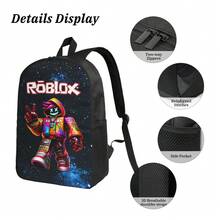 Anime Game 3 Pcs School Bag Set Middle School Student Backpack Lunch Bag Set Pen Bags Fashion Durable Large Book Bag Teenager - A - View 5