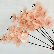1 pieza/3 piezas/5 piezas/6 piezas Orquídea Phalaenopsis artificial, tallos de orquídea artificial realista, arreglo floral de orquídea artificial de estilo clásico, orquídea decorativa adecuada para sala de estar, decoración del hogar, hotel, arreglo floral de boda, decoración de Halloween, decoración navideña, decoración de otoño - Rosa - Ver 3