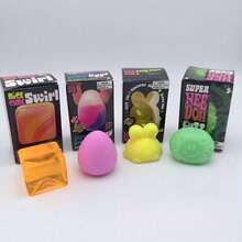 Easter Gift 4 Pack Squishy Toys, Swirl Cube & Bunny Squishies, Cute Squishies For Party Favors & Stress Relief N.E.E D.O.H - 4 quả trứng Phục Sinh - Xem 7