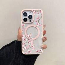 Ốp lưng điện thoại Flower Magnetic Flower cho Pro Max 17/16/15/14/13/12, ốp bảo vệ sạc từ tính, trong suốt, tối giản, thanh lịch, chống rơi vỡ. - Nhiều màu - Xem 4