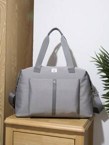 LEQUEEN 1 pieza Nueva Bolsa de Mamá de gran capacidad, Bolsa de pañales para viajes y maternidad, Bolso bandolera para madres, Adecuado para almacenamiento y organización - Gris - Ver 10