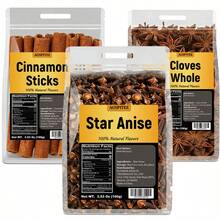 ULTHMOK Clove, Cinnamon, And Star Anise Combination, 300g (10.58oz), 100g Each, Combo Pack, Spices, Cooking - Clove, Cinnamon, and Star Anise Combination Pack - View 1
