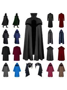 Men Cosplay Clothing - White Robe and Cloak - View 2