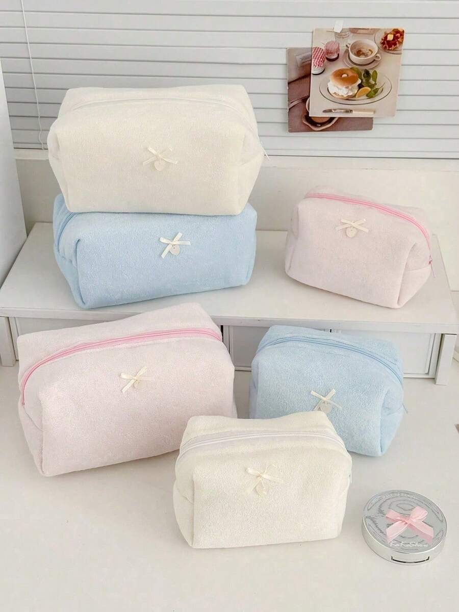 1 Túi đựng mỹ phẩm nữ kiểu Hàn Quốc, thiết kế jacquard, mềm mại và bông xốp, dung tích lớn, túi đựng đồ du lịch có khóa kéo, túi đựng đồ dùng vệ sinh cá nhân dễ thương, họa tiết caro, túi đựng đồ trang điểm dung tích lớn, túi đựng mỹ phẩm du lịch, túi đựng đồ đa năng, đồ dùng học tập, đồ dùng nghỉ lễ, đồ dùng du lịch, đồ dùng ký túc xá, quà Giáng sinh, quà tặng mẹ, quà tựu trường, quà tặng học sinh, quà tặng phù dâu, quà năm mới - Nhiều màu - Xem 1