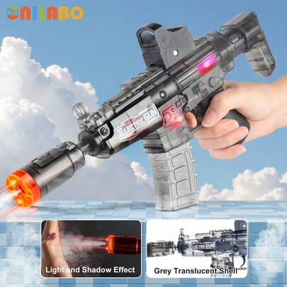 unilabo Cool Electric Toy Gun - Spray, Sound And Light Toy Gun, This Toy Gun Is Equipped With Vibrating Lights And Fun Sound Effects, Spray, A Fun Game And Entertainment For Children, Party Supplies, Easter Gift - Perfectly Suitable As A Holiday Or Birthday Gift For Boys And Girls 3 Years And Above!