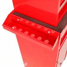 5-Drawer Storage Box, With Casters And Rolling Options, Removable Top And Adjustable Shelves, Garage Toolbox - Red - View 7
