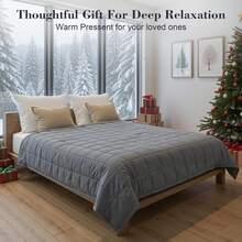 Weighted Blanket For Adults, Grey Cooling Heavy Blanket For Sleeping Perfect For 190-210 Lbs, Queen Size Breathable Blanket With Premium Glass Bead, Machine Washable (48" X72" 10lbs) - Grey - View 6