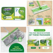 Sweep And Mop Wet Refill Pads Floor Cleaner Washable Cloths 12 Pack - 1 - View 1