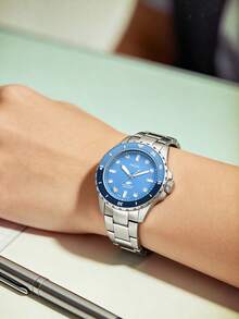 ES5353 Fossil Blue Stainless Steel 3-Hand Watch - Blue - View 3