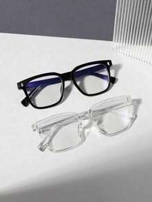 1/2副时尚大框透明眼镜，男女通用，适合音乐节、派对和各种节日场合。 - 彩色 - 查看 11