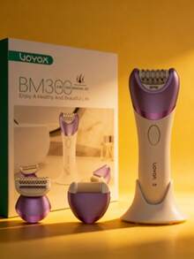 Máy cạo râu điện đa đầu dành cho nữ, máy tỉa lông chân/nách/cơ thể, bàn chải làm sạch da mặt. - A - Xem 2