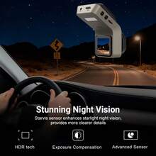 Car Dash Cam, 1080P Ultra HD, Front Camera, Free 8GB SD Card, Night Vision,  G-Sensor, Motion Detection, Motion Sensor, Perfect Gift For Men - Máy ghi âm dán, một ống kính - không kèm thẻ nhớ - Xem 2