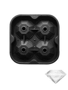 1 pièce Moule à glaçons en silicone 4 cavités, glaçons en forme de crâne, rose, diamant pour whisky - Noir - Voir 13