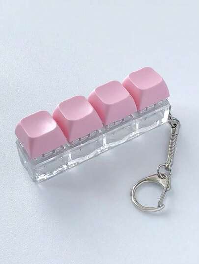 1pc Novelty Keycap Keychain - Colorful Clicky Desktop Toy, Helps Relieve Stress And Anxiety, Fun Office Decor, Unique Gift Choice
