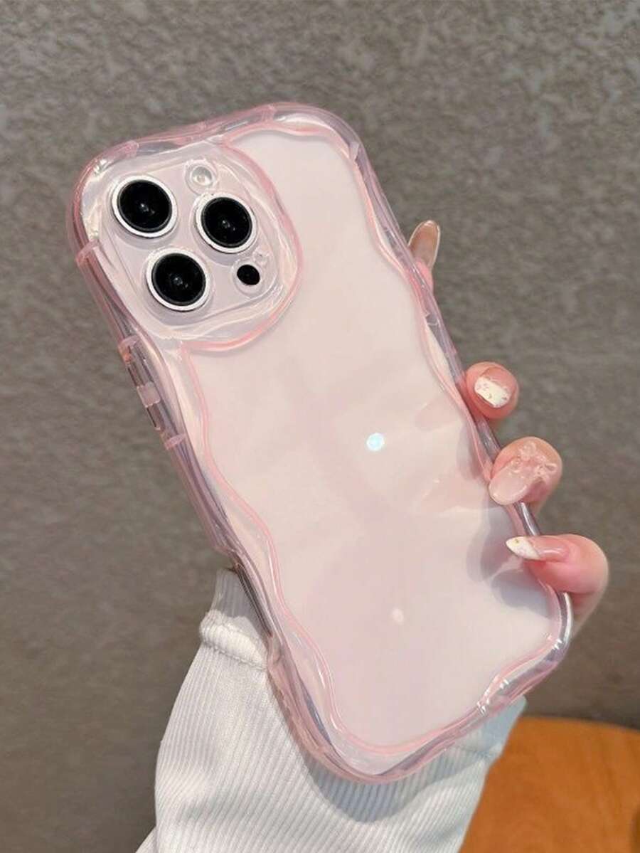 极简防摔加厚奶油质感软壳手机保护套，兼容 17、17 Pro、17 Pro Max、16、11 Pro Max、13、11、12、14、15、7、XS、16 Plus、16 Pro Max - 淺粉色 - 查看 1