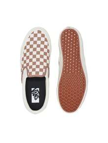 Vans男鞋女鞋Slip-On Reissue 98棋盤格一腳蹬帆布鞋低筒板鞋休閒鞋懶人鞋 - 棕色 - 查看 4