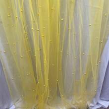 1pc Romantic Pearl Lace Table Runner, Wedding Arch Decor, Bridal Shower Gift Fabric, Elegant Pearl Lace Tablecloth, Suitable For Event, Embroidered Transparent Wrinkle-Resistant White Dessert Table - Gold - View 5