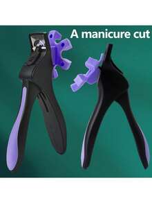 Nuevo cortaúñas ajustable de 2da generación mejorado con regla, adecuado para uñas acrílicas, cortaúñas de acero inoxidable con hojas afiladas, herramienta de manicura de salón - Multicolor - Ver 6