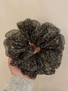 1 pezzo Elegante fermaglio per capelli in rete con stampa leopardata, perfetto per creare uno stile di capelli alla moda in autunno. Questo accessorio multifunzionale può aggiungere un tocco di eleganza. Fermaglio per chignon a forma di rosa per la sposa, elastico per coda di cavallo, adatto per uso quotidiano e feste di matrimonio. Accessorio per capelli per damigelle, accessori da donna, accessori da spiaggia per donna. Fermaglio per capelli da donna, adatto come regalo per donne per San Valentino, Festa della Mamma, Festa degli Infermieri o compleanni. Accessori da viaggio - Multicolore - Visualizzare 3