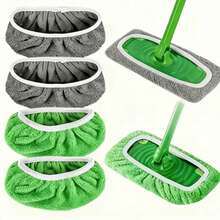1-6pcs Microfiber Mop Cloth Absorbent Sponge Replacement Reusable Suitable For Swifer Flat Mop Household Accessories Bathroom - Multicolor - View 22