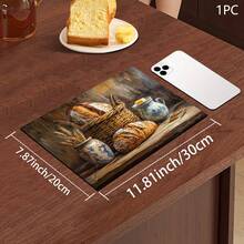 1pc Bread Print Pattern Absorbent Mat/Drying Mat For Coffee Maker, Tableware - Absorbent Polyester Desktop Protective Mat With Rubber Anti-Slip Pad, For Kitchen Counter Decor, Home Bar And Dining Table - Multicolor - View 13