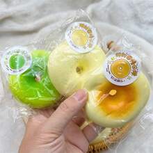 1pc Hot Selling Bread Shaped Stress Relief Squishy Toy, Can Be Used For Stress Relief And Decoration - Multicolor - View 4