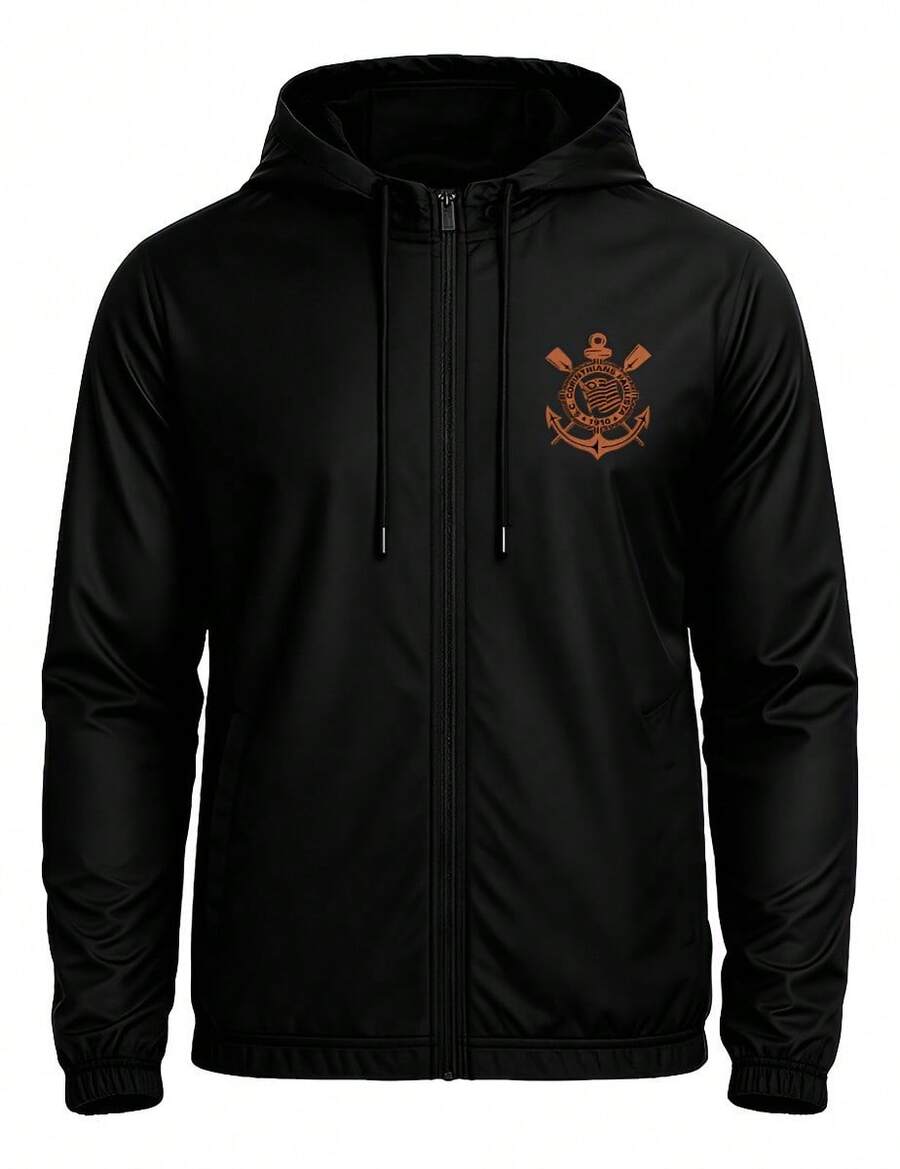 Corinthians Windbreaker, New Orange, Motorcycle Jacket - 黑色 - 查看 1