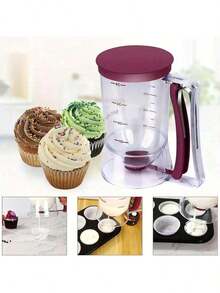 Pancake Batter Dispenser With Handle, Baking Tool For Pancakes, Cupcakes, Waffles & Muffins, Kitchen Baking Accessory - 查看 8