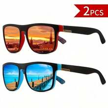 HOYNI 3pcs Classic Retro Large Frame Glasses, Lightweight And Comfortable, Multiple Color Options, Suitable For Travel, Vacation, Daily Wear, Beach And Outdoor Activities. Essential For Summer Beach Vacation And Outdoor Travel. - Multicolor - View 3