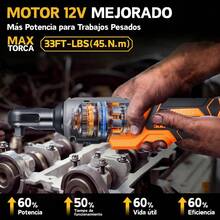 Llave De Carraca Inalámbrica, 3/8pulgadas Matraca Eléctricas - Naranja - Ver 5