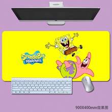 Tấm lót chuột SpongeBob SquarePants ngộ nghĩnh 1 mảnh | Thảm lót bàn chơi game | Tấm lót chuột vui nhộn và cá nhân hóa | Tấm lót bàn phím | Trang trí văn phòng | Quà tặng Tấm lót chuột để bàn - Tấm lót chuột bằng cao su và tấm lót viết chống tràn, Thảm để bàn nghệ thuật và thẩm mỹ - Tấm lót chuột chơi game, Thảm bàn chống trượt cho máy tính xách tay và bàn phím, Một vật trang trí văn phòng tuyệt vời; Tấm lót chuột trang trí bàn làm việc chủ đề SpongeBob SquarePants, Văn phòng phẩm. - Chuột Pad - Xem 4
